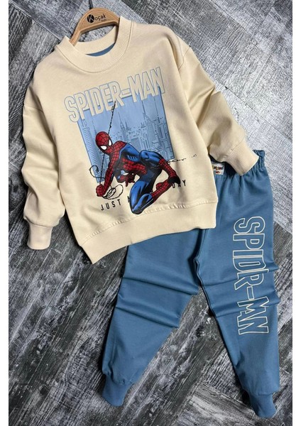 Örümcek Adam Mavi Renk Erkek Çocuk Eşofman Takım