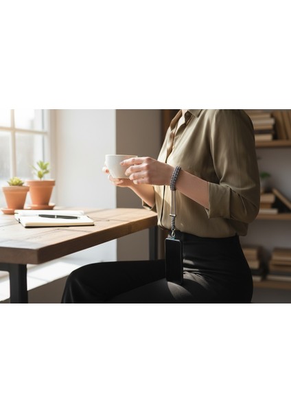 GRİ PARACORD BİLEKLİK TELEFON ASKISI TÜM KILIFLARA UYUMLU