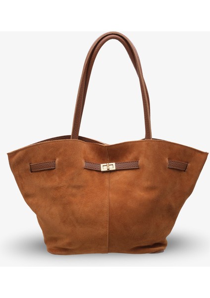 Mira Kadın Günlük Çanta - Taba Süet