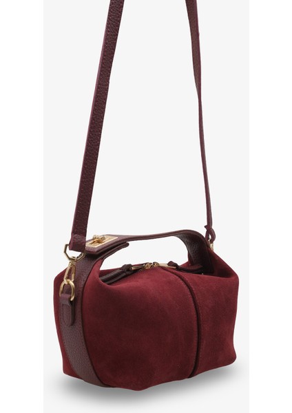 Delila Kadın Günlük Çanta - Bordo Süet fiyatları