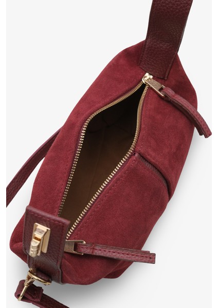 Delila Kadın Günlük Çanta - Bordo Süet modelleri