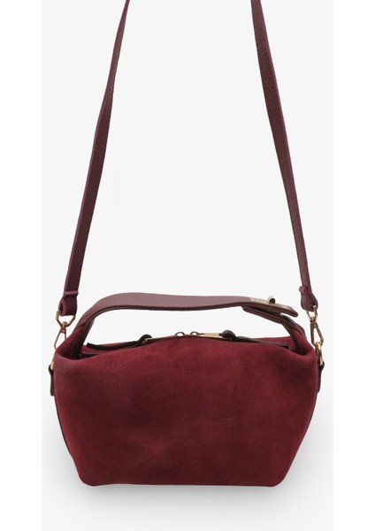 Delila Kadın Günlük Çanta - Bordo Süet fırsatları