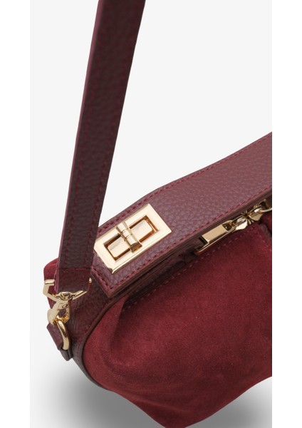 Delila Kadın Günlük Çanta - Bordo Süet indirimleri