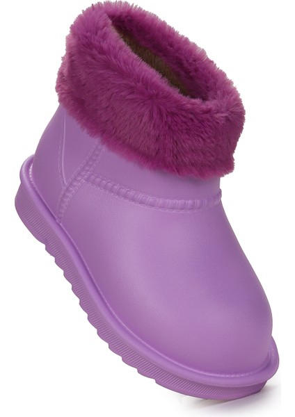 Geta Su Geçirmez Içi Kürklü Kız Çocuk Eva Yağmur Kar Çizme