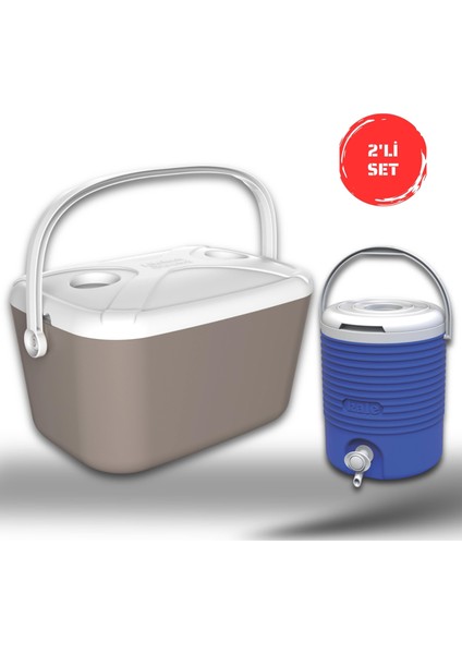 Buzluk Termos Set-30 Lt Buzzy Buzluk Termos (1178 Cooler Box)+ +6.5 Lt Erciyes Piknik Termos (1403 Cooler Jug)