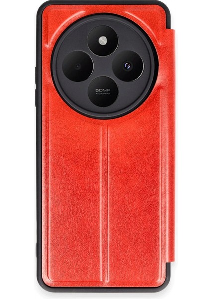 Xiaomi Redmi 14C Kılıf Flip Cover - Kırmızı (K95)