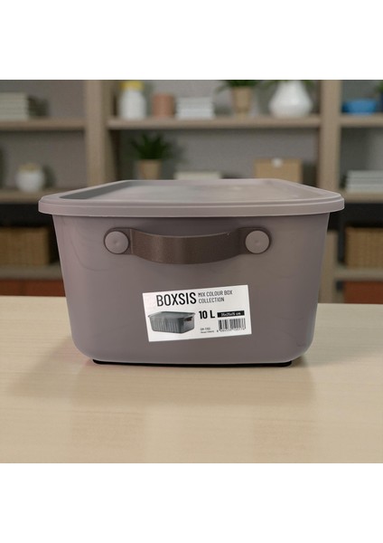 Boxsis Mix 10 ,15 ve 20 Lt Çok Amaçlı Düzenleyici Kapaklı Kutu – Dekoratif Saklama Kutusu Organizer