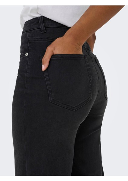 Bayan Yüksek Bel Geniş Paça Kot Pantolon 15361728 indirimleri