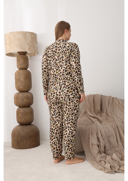 Boydan Düğmeli Süet Kumaş Büyük Beden Kadın Pijama Takımı 2170 fırsatları