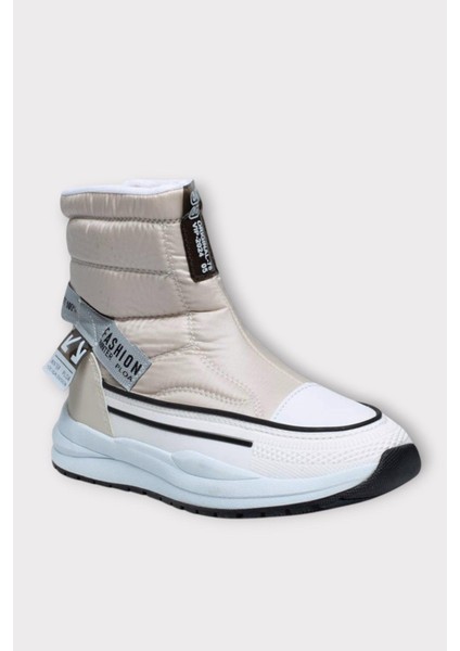 İçi Kürklü Kaydırmaz Taban Kadın Kar Botu BEJ fiyatları