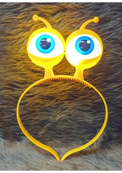 LED Işıklı &amp; Pilli Uzaylı Göz Parti Tacı Sarı Renk fiyatları