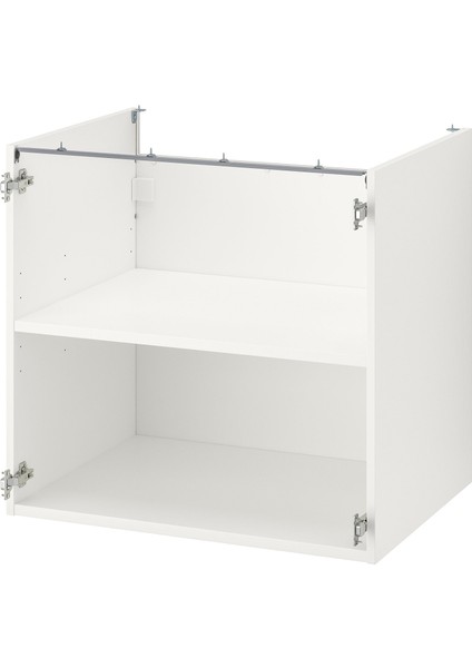 Alt dolap iskeleti, beyaz, 80x60x75 cm, raflı