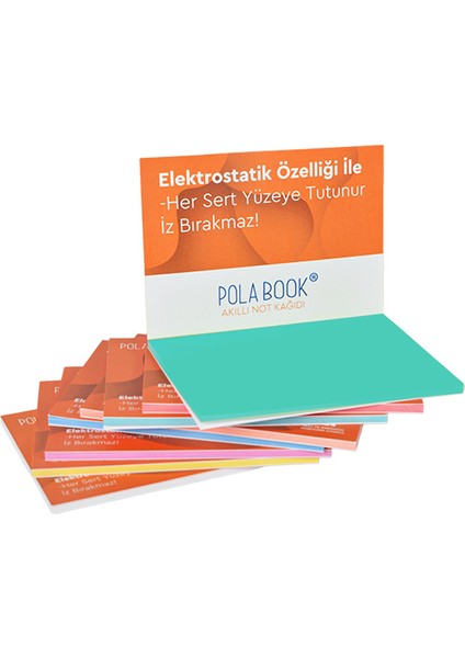 Elektrostatik Yapışkanlı Akıllı Not Kağıdı 7X10 cm – 50 Sayfa Pratik Ofis Not Defteri