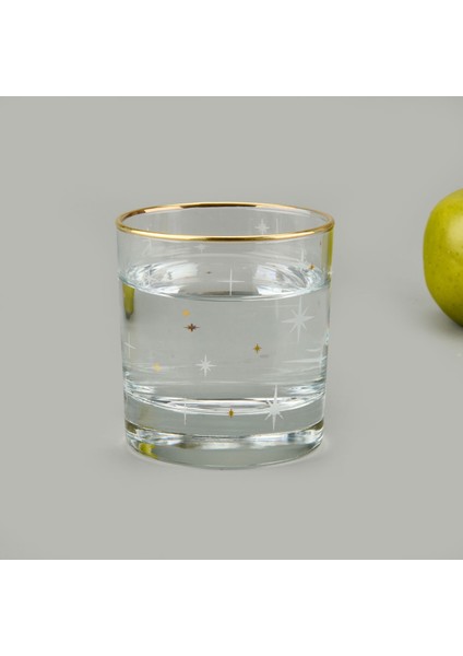 Star Altın Yaldızlı 4'lü Bardak Seti - Sarı / Şeffaf - 300 ml modelleri