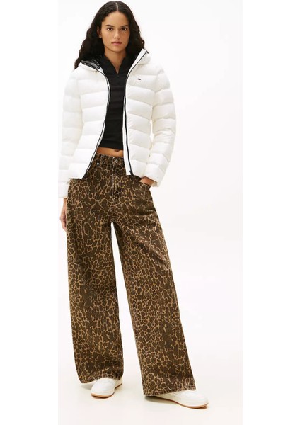 Kadın Dar Kalıp Kapüşonlu Kaz Tüyü Mont - Ekru fiyatları