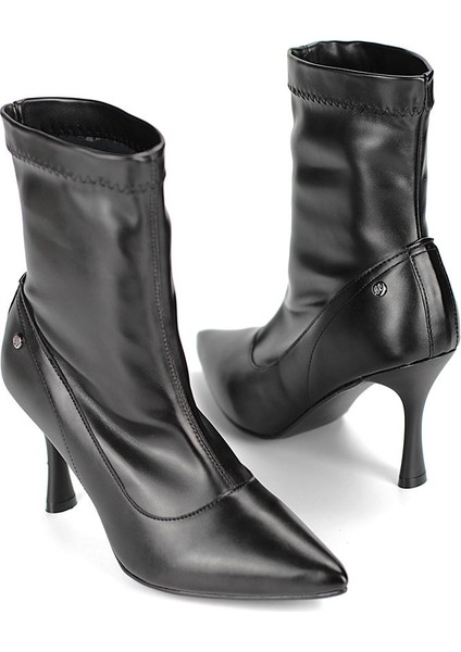 Noerelle Siyah Cilt Esnek Yumuşak Kaymaz Taban (8cm) Streç Bot fiyatları