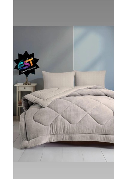 Tek Kişilik Çift Taraflı Ranfors Pamuk Silikon Yorgan 155X215 cm