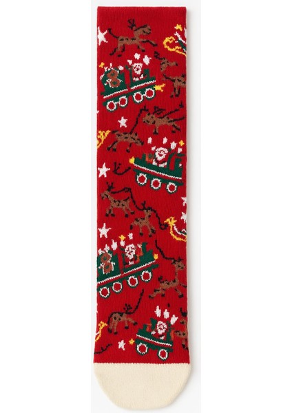 Asetat Kutulu Yılbaşı Hediyesi-Şık Ambalajında Renkli Kış Çorabı fiyatları