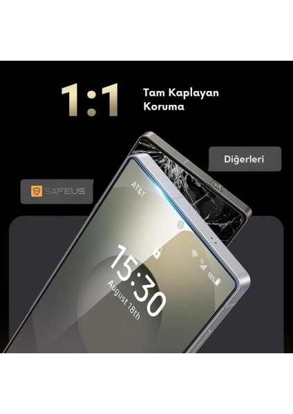 Samsung S24 Ultra Tam Kaplayan Hayalet Parmak Izi Bırakmayan Safir Ekran Koruyucu Cam