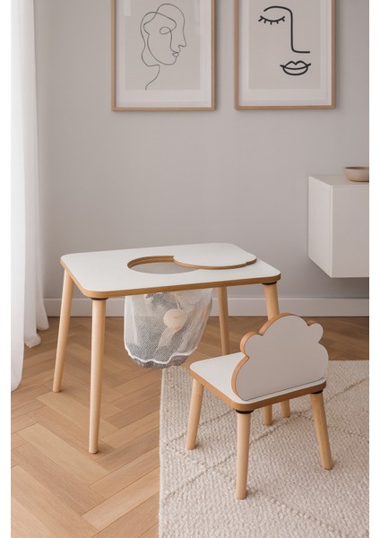 Çocuk Aktivite Masası, Çalışma Masası Sandalye Takımı Sepetli Etkinlik Masası- Yaz- Sil Yüzey fiyatları