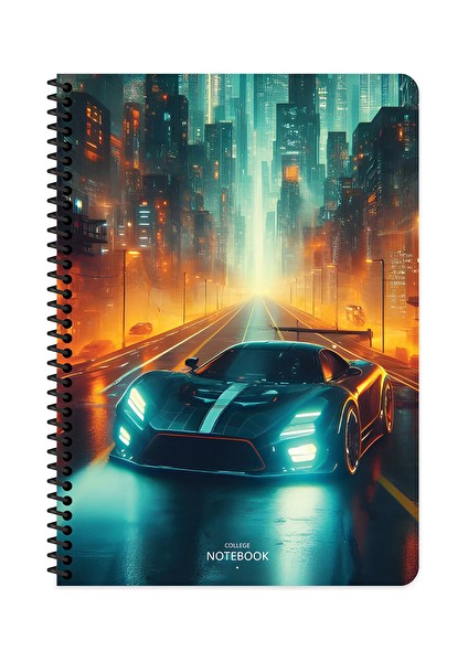 2 Adet Keskin A4 80 Yp.çiz. Karton Kp.spr.arabalar Defter