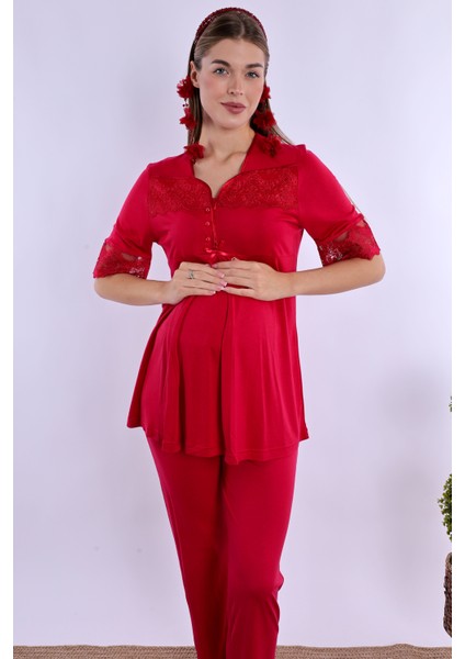 Vişne Hamile Lohusa Pijama Takımı indirimleri