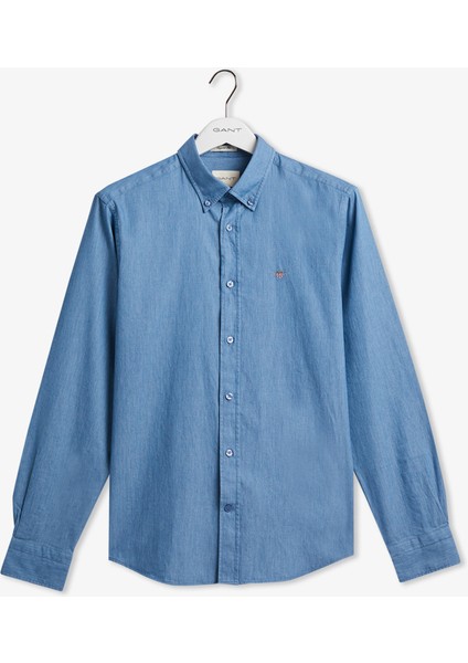 Erkek Mavi Regular Fit Gömlek Yaka Gömlek fırsatları
