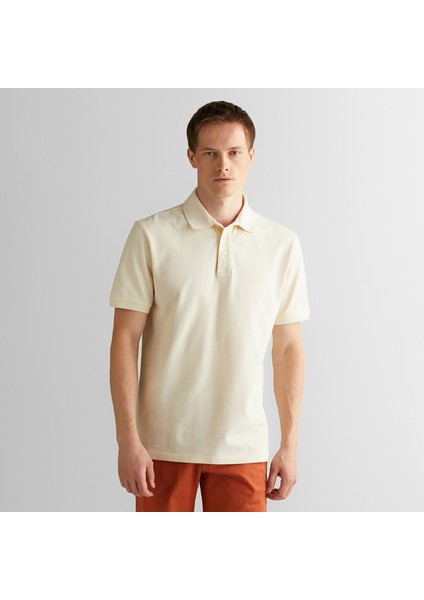 Erkek Beyaz Regular Fit Polo
