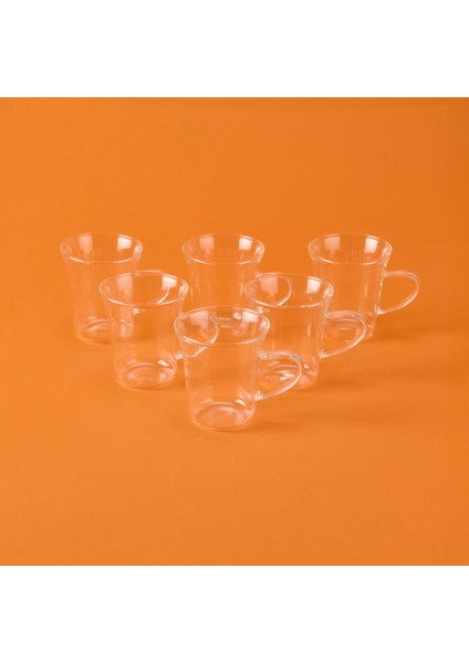 6'lı Çay Fincan Seti - Şeffaf - 170 ml fiyatları