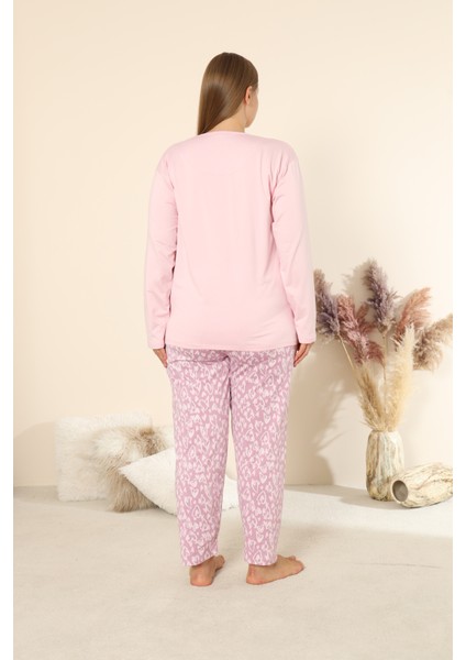 Sandy Soft Termal Kumaş Büyük Beden Kışlık Kadın Pijama Takımı 8050 fırsatları