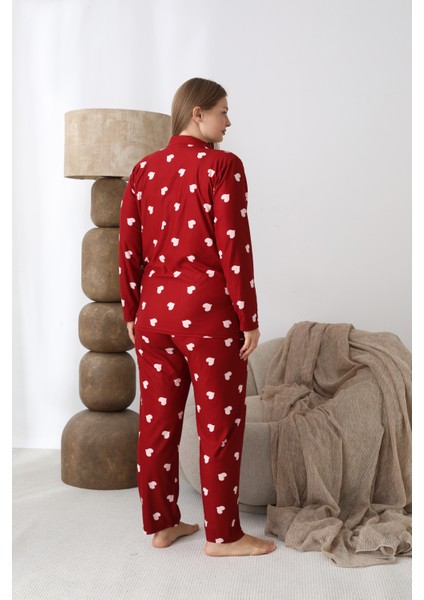 Boydan Düğmeli Süet Kumaş Büyük Beden Kadın Pijama Takımı 2170 fırsatları