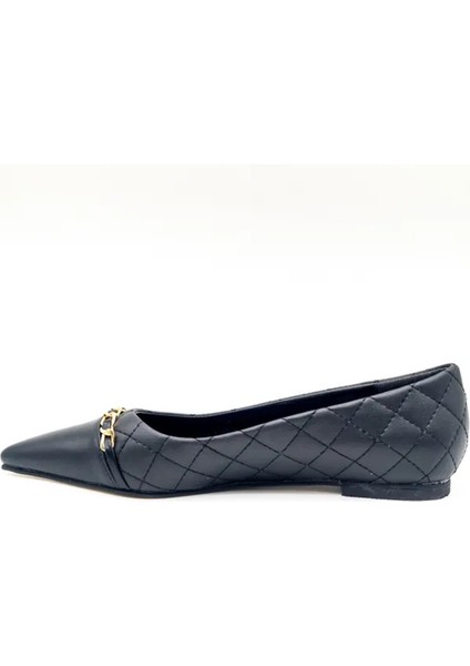 Aloria Kadın Kapitone Zincir Tokalı Babet Modern Detaylı Tasarım