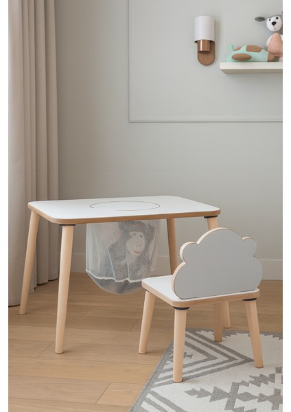Çocuk Aktivite Masası, Çalışma Masası Sandalye Takımı Sepetli Etkinlik Masası- Yaz- Sil Yüzey modelleri