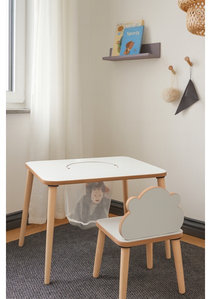Çocuk Aktivite Masası, Çalışma Masası Sandalye Takımı Sepetli Etkinlik Masası- Yaz- Sil Yüzey indirimleri