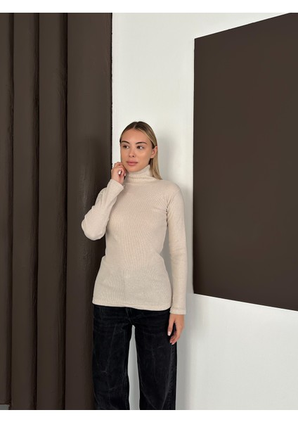 Unisex Pamuklu Balıkçı Yaka Boğazlı Kazak