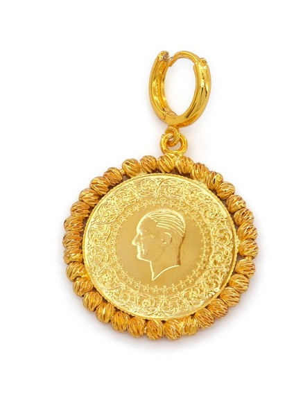 Altın Kaplama Dorikalı Yarım Altın Küpe UNK-824 modelleri