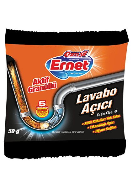 3 Adet Ernet Lavabo Açıcı Granül 50 G