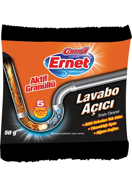 3 Adet Ernet Lavabo Açıcı Granül 50 G fiyatları