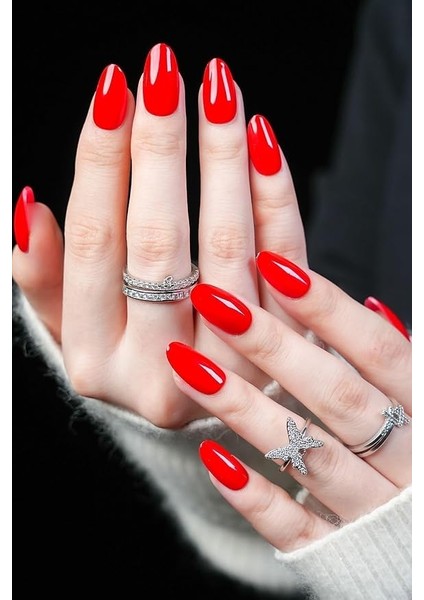 Beauty Takma Tırnak Seti & Zararsız Yapıştırıcı Nar Çiçeği fırsatları