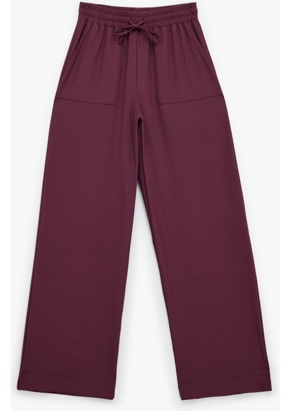 Rahat Kalıp Cepli Beli Bağcıklı Geniş Paça Spor Eşofman Altı