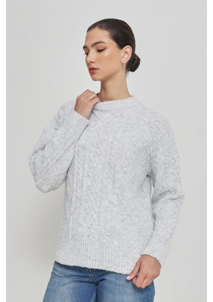 Gri Desenli Uzun Kollu Triko modelleri