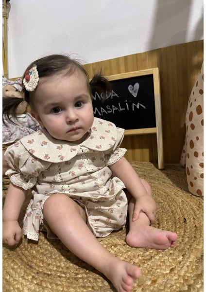 Çiçekli Bebek Elbise Takımı