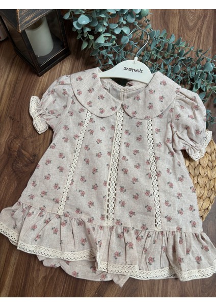 Çiçekli Bebek Elbise Takımı modelleri