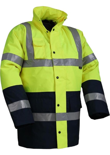 WJK05 Oxford Reflektörlü Parka (Sarı/lacivert)