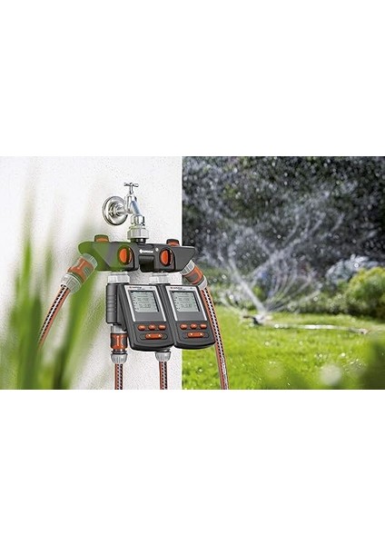 4 Yollu Dağıtıcı: Musluğa 4 Cihaza Kadar Bağlantı Için, Gardena Sulama Programlayıcıları ve Zamanlayıcıları Için Uygundur, Su Akışı Düzenlenebilir ve Kapatılabilir (8194-20) modelleri