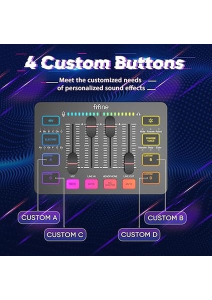 Usb/xlr Akış Mikrofon Dinamik, Oyun Ses Mikseri, Xlr Mikrofon Arayüzlü Akım Rgb Pc Mikser (Am8 + Sc3) indirimleri