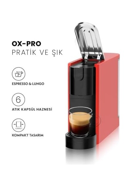 Ox-Pro Espresso Makinesi ve Kapsül Kahve Makinesi modelleri