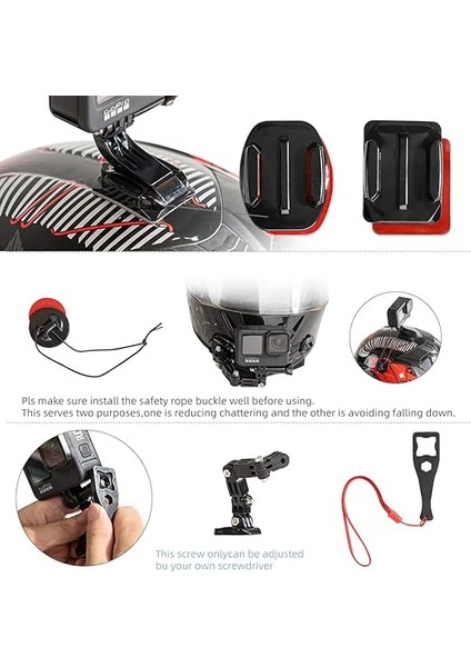 Gopro Hero Için Kask Dağı 10/9/8/7/ (2018) /6/5 Siyah, Apeman/crosstour/akaso/victure/cooau/campark/djı Osmo Eylem Kameralar fırsatları