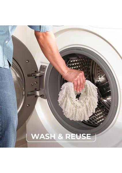 Mikrofiber Spin Mop, Kovalı Zemin Temizleme Sistemi, Kırmızı, Gri fiyatları