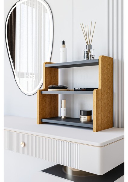 3 Katlı Çok Amaçlı Organizer Raf Makyaj, Banyo ve Masa Üstü Düzenleyici, Modern Tasarım Raf